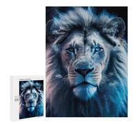 Rompecabezas 500 PCS para Adolescentes Blue-Eyed Lion Majesty -2 Rompecabezas para Adolescentes Juegos Divertidos Ensamblaje De Patrones Ayuda Al Cerebro A Ejercitarse 500 PCS