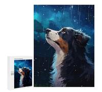 Rompecabezas 500 PCS para Adolescentes Border Collie Rain Pixel Rompecabezas para Adultos Juguete Decoración De Pared Difícil Difícil Desafiante De Completar 500 PCS