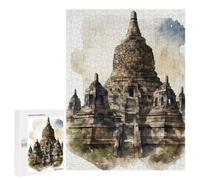 Rompecabezas 500 PCS para Adolescentes Borobudur Temple Painting Rompecabezas para Adultos Juguete Decoración De Pared Difícil Difícil Desafiante De Completar 500 PCS