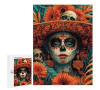 Rompecabezas 500 PCS para Adolescentes Calavera Catrina Rompecabezas para Adultos Juego Práctico Decoración del Hogar Cumpleaños Y Navidad 500 PCS
