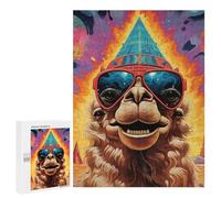 Rompecabezas 500 PCS para Adolescentes Camel in Sunglasses Rompecabezas para Adultos Juguete Decoración De Pared Mejora La Memoria Ayuda A Ejercitar El Cerebro 500 PCS
