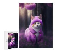 Rompecabezas 500 PCS para Adolescentes Cat in A Magical Forest Rompecabezas para Adultos Juego Práctico Regalo De Cumpleaños Regalo De Cumpleaños, Regalos, 500 PCS