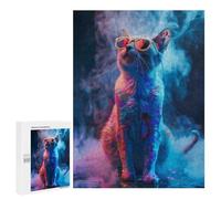 Rompecabezas 500 PCS para Adolescentes Cat In Colorful Paint Rompecabezas para Adultos Juego Práctico Regalo De Cumpleaños Regalo De Cumpleaños, Regalos, 500 PCS