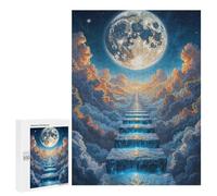 Rompecabezas 500 PCS para Adolescentes Celestial Staircase Rompecabezas para Adultos Juegos De Relajación Vacaciones En Casa Matar El Tiempo 500 PCS