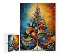Rompecabezas 500 PCS para Adolescentes Celestial Tree of Light - Abstract Holiday Geometry Rompecabezas para Adultos Juegos Familiares Carrera De Velocidad De Manos para Cumpleaños, Navidad 500 PCS