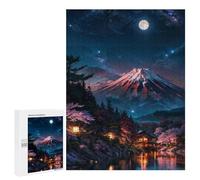 Rompecabezas 500 PCS para Adolescentes Cherry Blossom Japan Rompecabezas Juego De Ingenio Aliviador De Estrés Desafiante para Completar 500 PCS