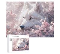 Rompecabezas 500 PCS para Adolescentes Cherry Blossom Wolf Serenity -1 Rompecabezas para Adultos Juego De Ingenio Análisis Y Lógica 500 PCS