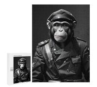 Rompecabezas 500 PCS para Adolescentes Chimpanzee Army Funny Bnw Rompecabezas para Adultos Juego Familiar Decoración del Hogar para Cumpleaños, Navidad 500 PCS