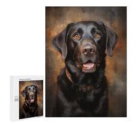 Rompecabezas 500 PCS para Adolescentes Chocolate Labrador Retriever Portrait Rompecabezas para Adultos Juguete Decoración De Pared Difícil Difícil Desafiante De Completar 500 PCS