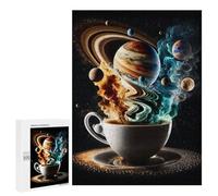 Rompecabezas 500 PCS para Adolescentes Coffee Planet 4 Rompecabezas para Adultos Juegos De Relajación Vacaciones En Casa Matar El Tiempo 500 PCS