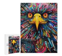 Rompecabezas 500 PCS para Adolescentes Colorful Eagle Abstract Art Rompecabezas para Adultos Juegos Divertidos Una Obra De Arte Ayuda A Ejercitar El Cerebro 500 PCS