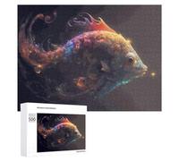Rompecabezas 500 PCS para Adolescentes Colorful Fish in Abstract Art Rompecabezas para Adolescentes Juegos Divertidos Ensamblaje De Patrones Ayuda Al Cerebro A Ejercitarse 500 PCS