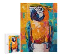 Rompecabezas 500 PCS para Adolescentes Colorful Macaw Painting Rompecabezas para Adultos Juego Familiar Decoración del Hogar para Cumpleaños, Navidad 500 PCS