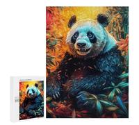 Rompecabezas 500 PCS para Adolescentes Colorful Panda in Nature Rompecabezas Juegos Relajantes Mejora La Memoria Oferta como Regalos para Toda La Familia 500 PCS