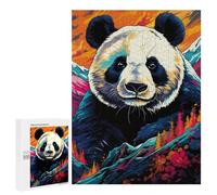 Rompecabezas 500 PCS para Adolescentes Colorful Panda Mountain Art Rompecabezas para Adultos Juegos Divertidos Una Obra De Arte Ayuda A Ejercitar El Cerebro 500 PCS
