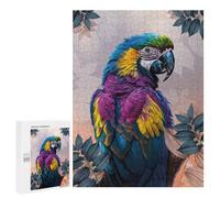 Rompecabezas 500 PCS para Adolescentes Colorful Parrot in Low Poly Style Rompecabezas DIY Juguetes Una Obra De Arte como Regalo para Toda La Familia 500 PCS