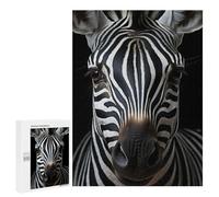Rompecabezas 500 PCS para Adolescentes Cool Zebra Animal Portrait Rompecabezas para Adultos Juguetes De Bricolaje Pero Un Desafío Educativo Divertido Y Humorístico 500 PCS