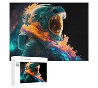 Rompecabezas 500 PCS para Adolescentes Cosmic Astronaut Space Exploration Artwork -2 Rompecabezas para Adultos Juego Familiar Carrera De Velocidad De Manos Regalos para Reducir El Estrés 500 PCS