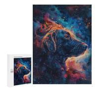 Rompecabezas 500 PCS para Adolescentes Cosmic Canine Aura Rompecabezas para Adultos Juguetes DIY para La Diversión Familiar Ayuda A Ejercitar El Cerebro 500 PCS