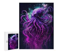 Rompecabezas 500 PCS para Adolescentes Cosmic Fantasy Octopus Rompecabezas para Adolescentes Juguetes DIY Decoración De Pared Ayuda A Ejercitar El Cerebro 500 PCS