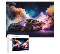 Rompecabezas 500 PCS para Adolescentes Cosmic Racing Car Rompecabezas para Adultos Juguete Decoración De Pared Mejora La Memoria Ayuda A Ejercitar El Cerebro 500 PCS