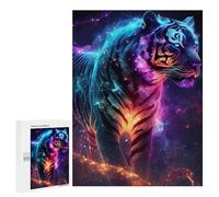 Rompecabezas 500 PCS para Adolescentes Cosmic Tiger Artwork Rompecabezas Juegos Relajantes Mejora La Memoria Oferta como Regalos para Toda La Familia 500 PCS