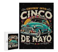 Rompecabezas 500 PCS para Adolescentes Cruisin Into Cinco De Mayo Rompecabezas DIY Juguetes Una Obra De Arte como Regalo para Toda La Familia 500 PCS
