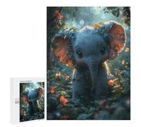 Rompecabezas 500 PCS para Adolescentes Cute Elephant Cartoon Rompecabezas para Adultos Juguete Decoración De Pared Difícil Difícil Desafiante De Completar 500 PCS