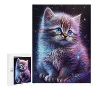 Rompecabezas 500 PCS para Adolescentes Cute Galaxy Kitten Rompecabezas para Adultos Juego Práctico Pero Divertido Y Humorístico Regalo De Cumpleaños, Regalos, 500 PCS