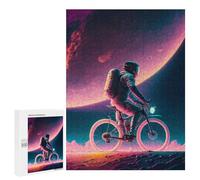 Rompecabezas 500 PCS para Adolescentes Cycling Space Astronaut Rompecabezas para Adultos Juego Familiar Decoración del Hogar para Cumpleaños, Navidad 500 PCS