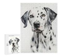 Rompecabezas 500 PCS para Adolescentes Dalmatian Watercolor Dog Rompecabezas para Adultos Juego Práctico Pero Divertido Y Humorístico para Cumpleaños, Navidad 500 PCS