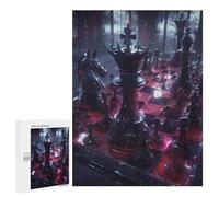 Rompecabezas 500 PCS para Adolescentes Dark Chessboard Rompecabezas para Adultos Juego Práctico Arte De Pared Desafiante De Completar 500 PCS