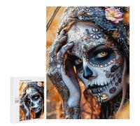 Rompecabezas 500 PCS para Adolescentes Day of The Dead Portrait Rompecabezas para Adultos Juguetes DIY para La Diversión Familiar Ayuda A Ejercitar El Cerebro 500 PCS