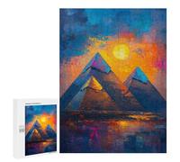 Rompecabezas 500 PCS para Adolescentes Dessert Egypt Pyramids Rompecabezas para Adultos Juego Práctico Decoración del Hogar Cumpleaños Y Navidad 500 PCS