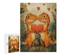 Rompecabezas 500 PCS para Adolescentes Dinosaur Love Rompecabezas para Adultos Juegos De Relajación Vacaciones En Casa Matar El Tiempo 500 PCS