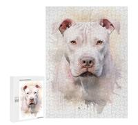 Rompecabezas 500 PCS para Adolescentes Dogo Argentino Portrait Rompecabezas para Adultos Juego Práctico Regalo De Cumpleaños Regalo De Cumpleaños, Regalos, 500 PCS