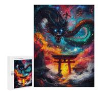 Rompecabezas 500 PCS para Adolescentes Dragon Galaxy Gate Rompecabezas para Adultos Juego Práctico Pero Divertido Y Humorístico para Cumpleaños, Navidad 500 PCS