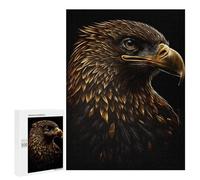 Rompecabezas 500 PCS para Adolescentes Eagle Black Gold Rompecabezas para Adolescentes Juguetes DIY Decoración De Pared Ayuda A Ejercitar El Cerebro 500 PCS