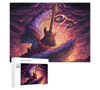 Rompecabezas 500 PCS para Adolescentes Electric Guitar in Stormy Sky-1 Rompecabezas para Adultos Juego Familiar Carrera De Velocidad De Manos Regalos para Reducir El Estrés 500 PCS