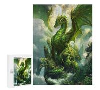 Rompecabezas 500 PCS para Adolescentes Emerald Dragon Sovereign Rompecabezas Juego De Ingenio Aliviador De Estrés Desafiante para Completar 500 PCS