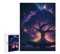 Rompecabezas 500 PCS para Adolescentes Enchanted Celestial Tree Rompecabezas para Adultos Juego Familiar Decoración del Hogar para Cumpleaños, Navidad 500 PCS