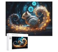 Rompecabezas 500 PCS para Adolescentes Enchanted Squirrel with Spiral Tail Rompecabezas para Adultos Juegos Relajantes Difícil Difícil Desafío Educativo 500 PCS