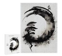 Rompecabezas 500 PCS para Adolescentes Enso Circle Life Ink Wash Rompecabezas para Adultos Juegos De Relajación Vacaciones En Casa Matar El Tiempo 500 PCS