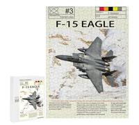 Rompecabezas 500 PCS para Adolescentes F15 Eagle Aircraft Rompecabezas Juegos Familiares Ensamblaje De Patrones Cumpleaños Y Navidad 500 PCS
