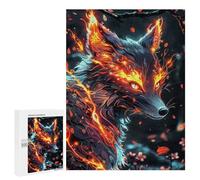 Rompecabezas 500 PCS para Adolescentes Fairy Neon Fox Rompecabezas Juegos Familiares Ensamblaje De Patrones Cumpleaños Y Navidad 500 PCS