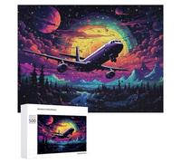 Rompecabezas 500 PCS para Adolescentes Fantasy Flight Cosmic Journey Rompecabezas para Adultos Juguetes De Bricolaje Pero Un Desafío Educativo Divertido Y Humorístico 500 PCS