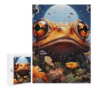 Rompecabezas 500 PCS para Adolescentes Fantasy Frog in A Flower Garden Rompecabezas para Adultos Juego De Ingenio Análisis Y Lógica 500 PCS