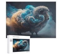 Rompecabezas 500 PCS para Adolescentes Fantasy Sheep with Futuristic Headphones Rompecabezas para Adultos Juego Familiar Carrera De Velocidad De Manos Regalos para Reducir El Estrés 500 PCS