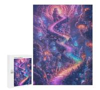 Rompecabezas 500 PCS para Adolescentes Fantasy Stairway to Sky Rompecabezas para Adultos Juego Práctico Pero Divertido Y Humorístico para Cumpleaños, Navidad 500 PCS