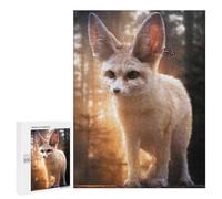 Rompecabezas 500 PCS para Adolescentes Fennec Fox and Butterfly Rompecabezas para Adultos Juegos De Relajación Vacaciones En Casa Matar El Tiempo 500 PCS